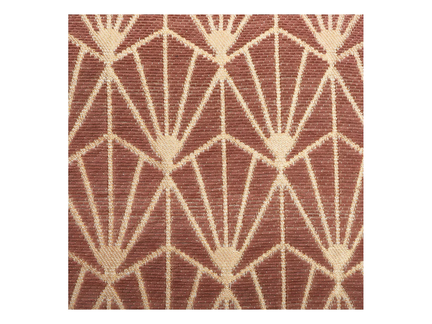 Housse de Coussin chenille Art déco Rose corail 40 x 40 cm