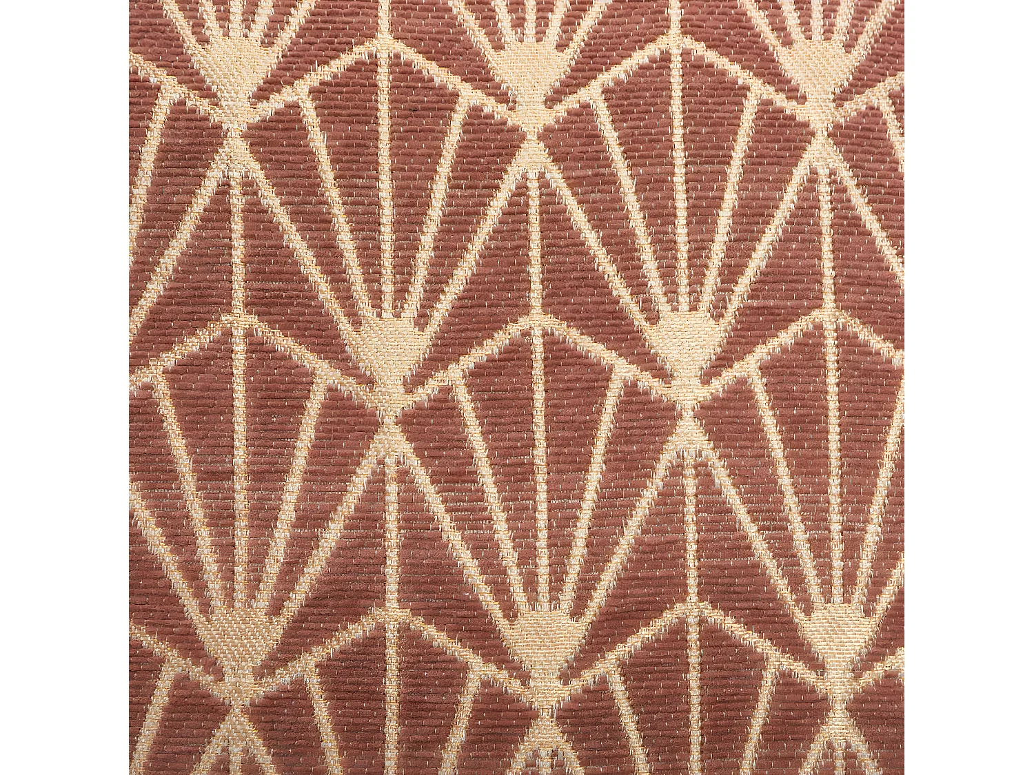 Housse de Coussin chenille Art déco Rose corail 40 x 40 cm