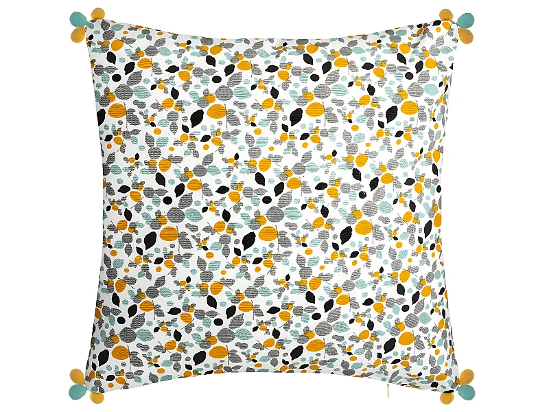 Housse de Coussin Razzo et Pompons 40 x 40 cm