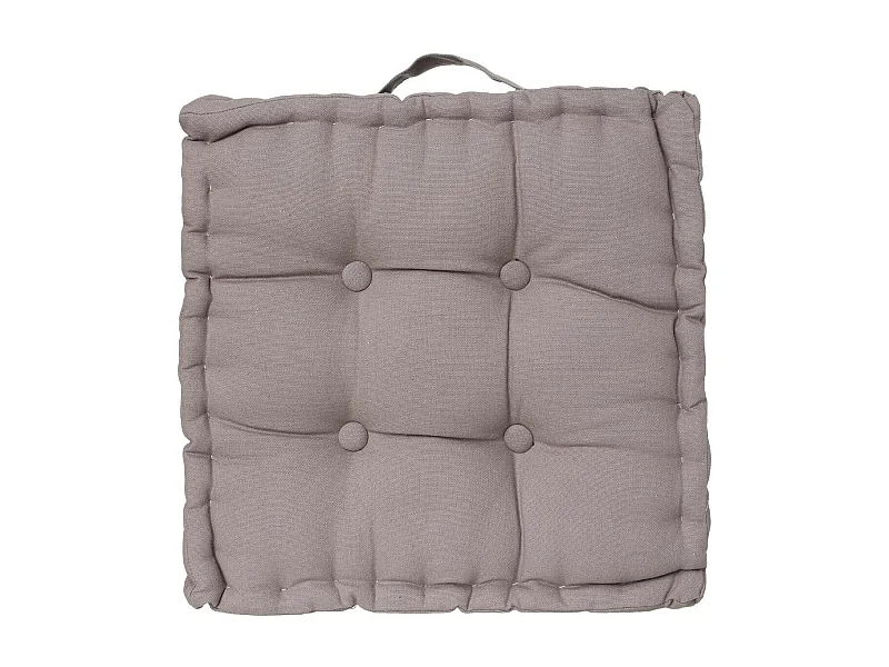 Coussin de Sol  en Coton Gris clair  40 x 40 cm