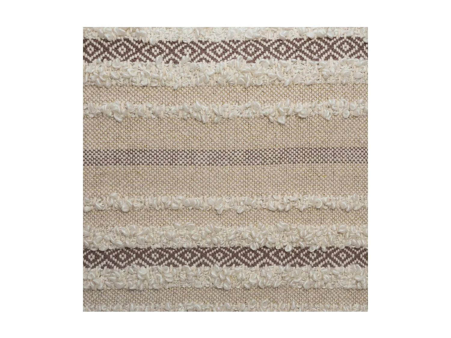 Coussin déhoussable Brillant avec Pompons 59 x 59 cm