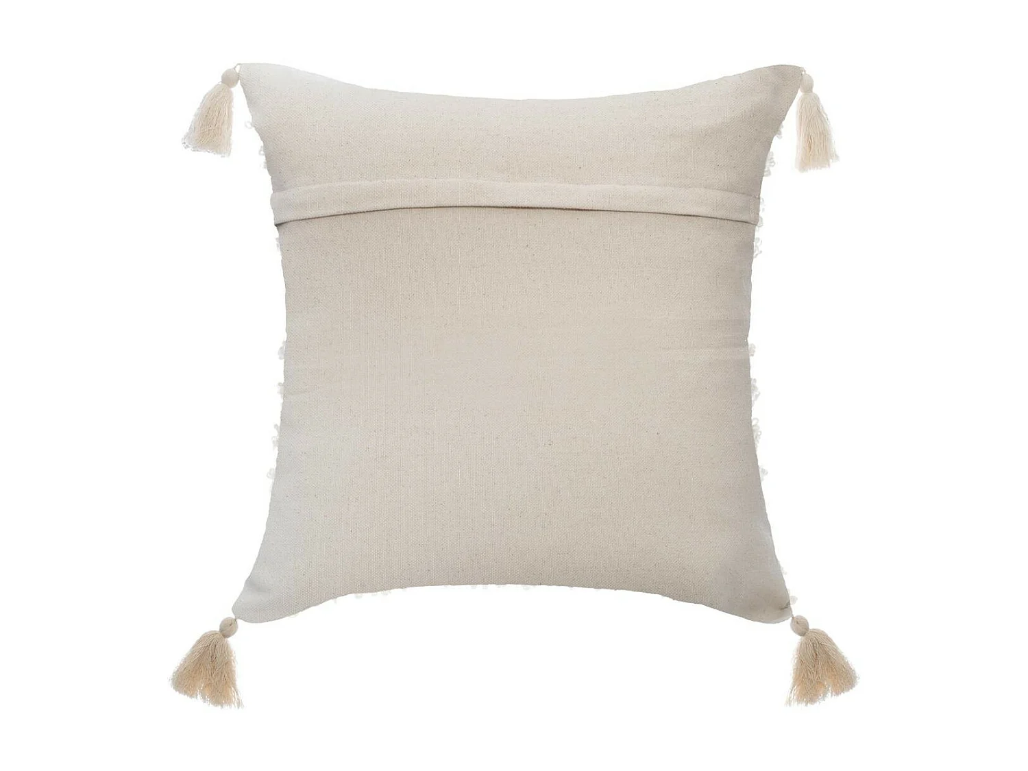 Coussin déhoussable Brillant avec Pompons 59 x 59 cm