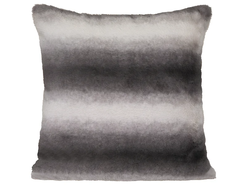 Coussin déhoussable Fourrure Grizzli nuance de gris 45 x 45 cm
