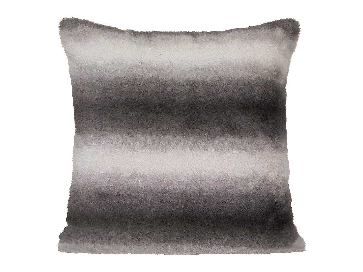 Coussin déhoussable Fourrure Grizzli nuance de gris 45 x 45 cm