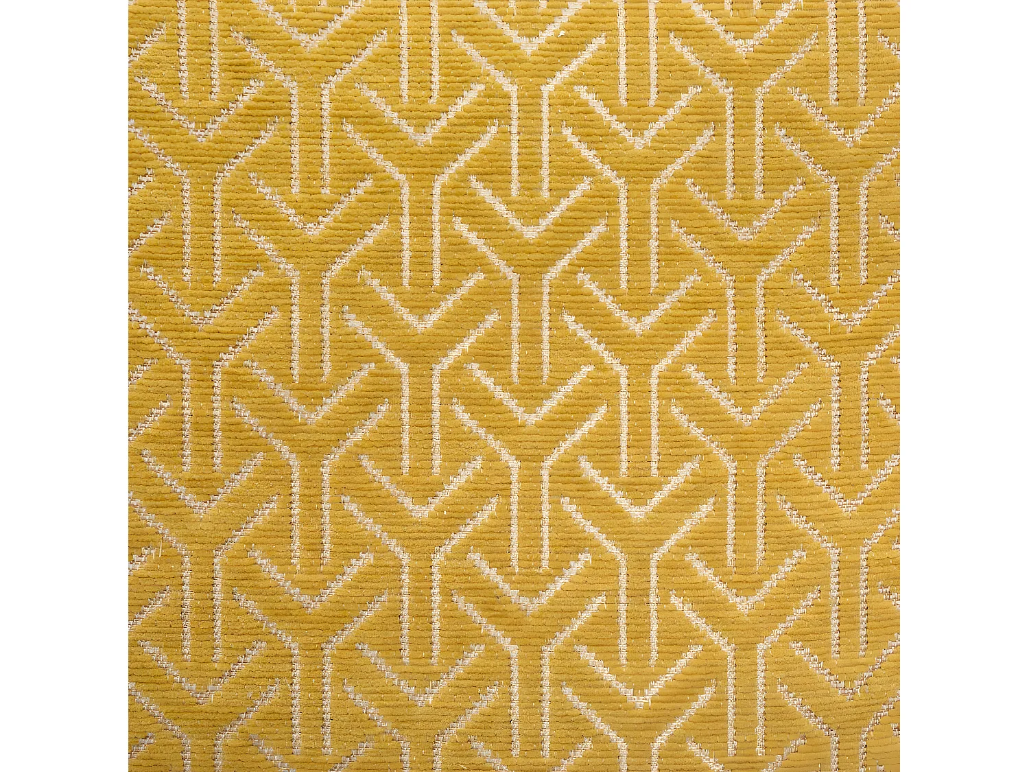 Housse de Coussin chenille Géométrique Ocre 40 x 40 cm