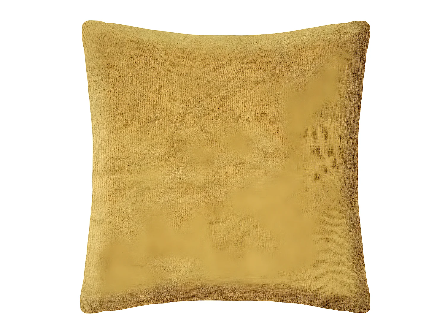 Coussin déhoussable en Fourrure Bouclée Ocre 45 x 45 cm