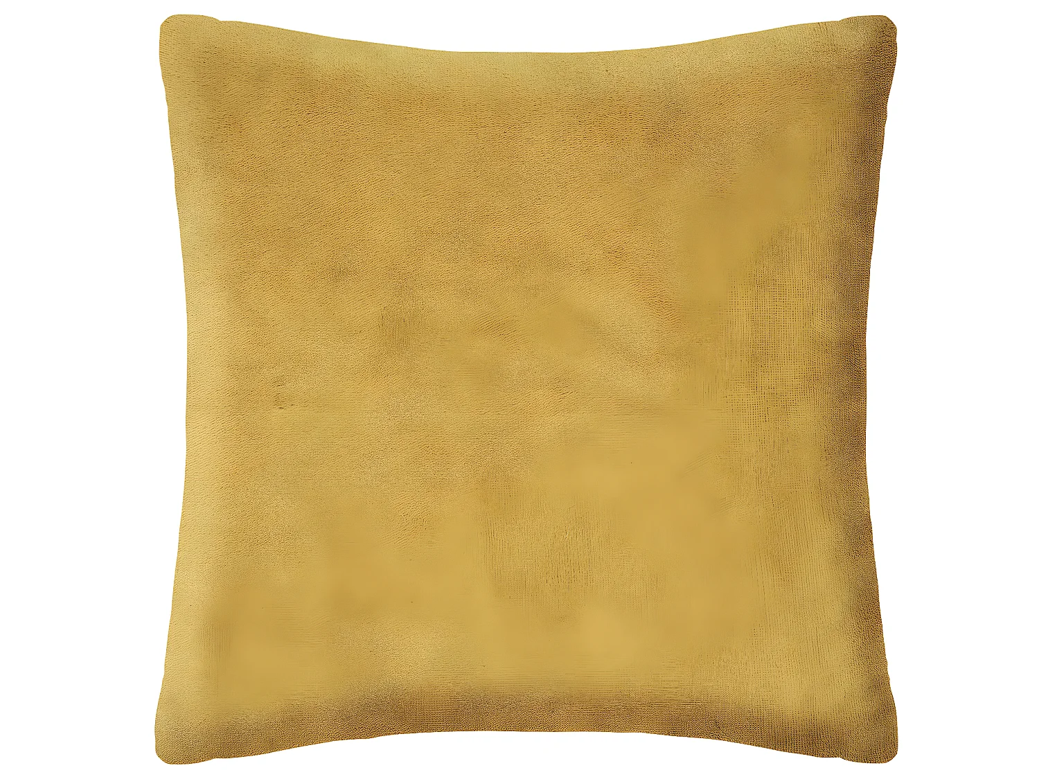 Coussin déhoussable en Fourrure Bouclée Ocre 45 x 45 cm