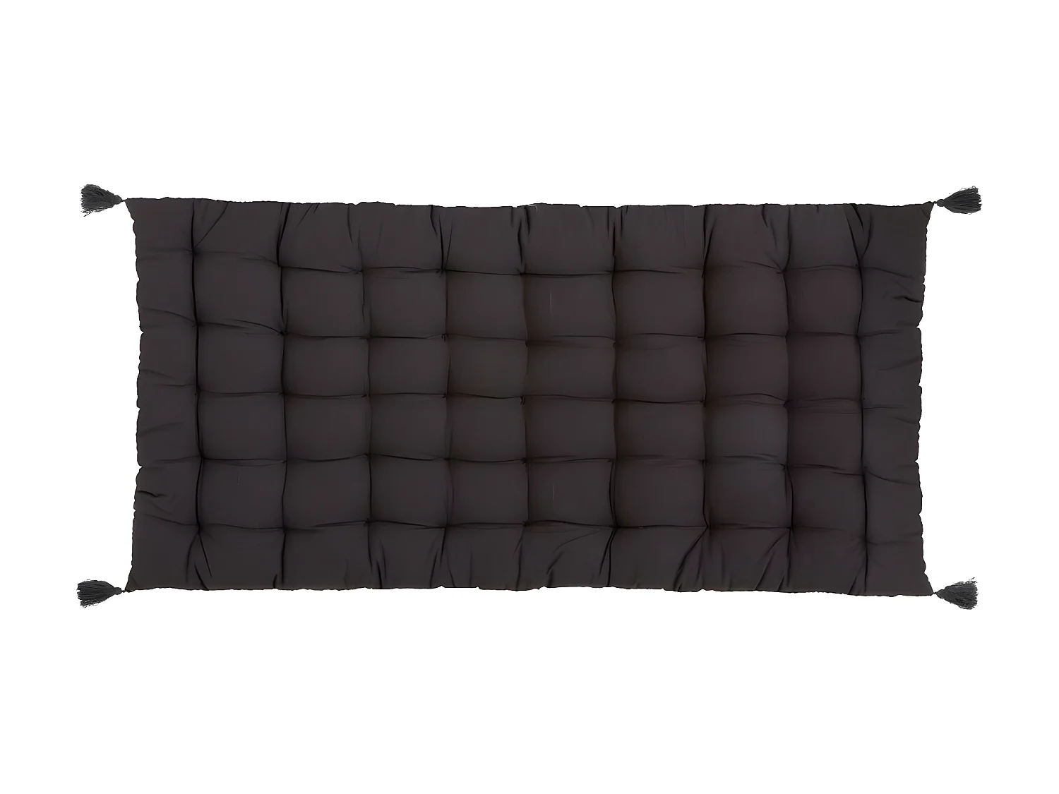 Matelas de Sol Gris avec Pompons 60 x 120 cm