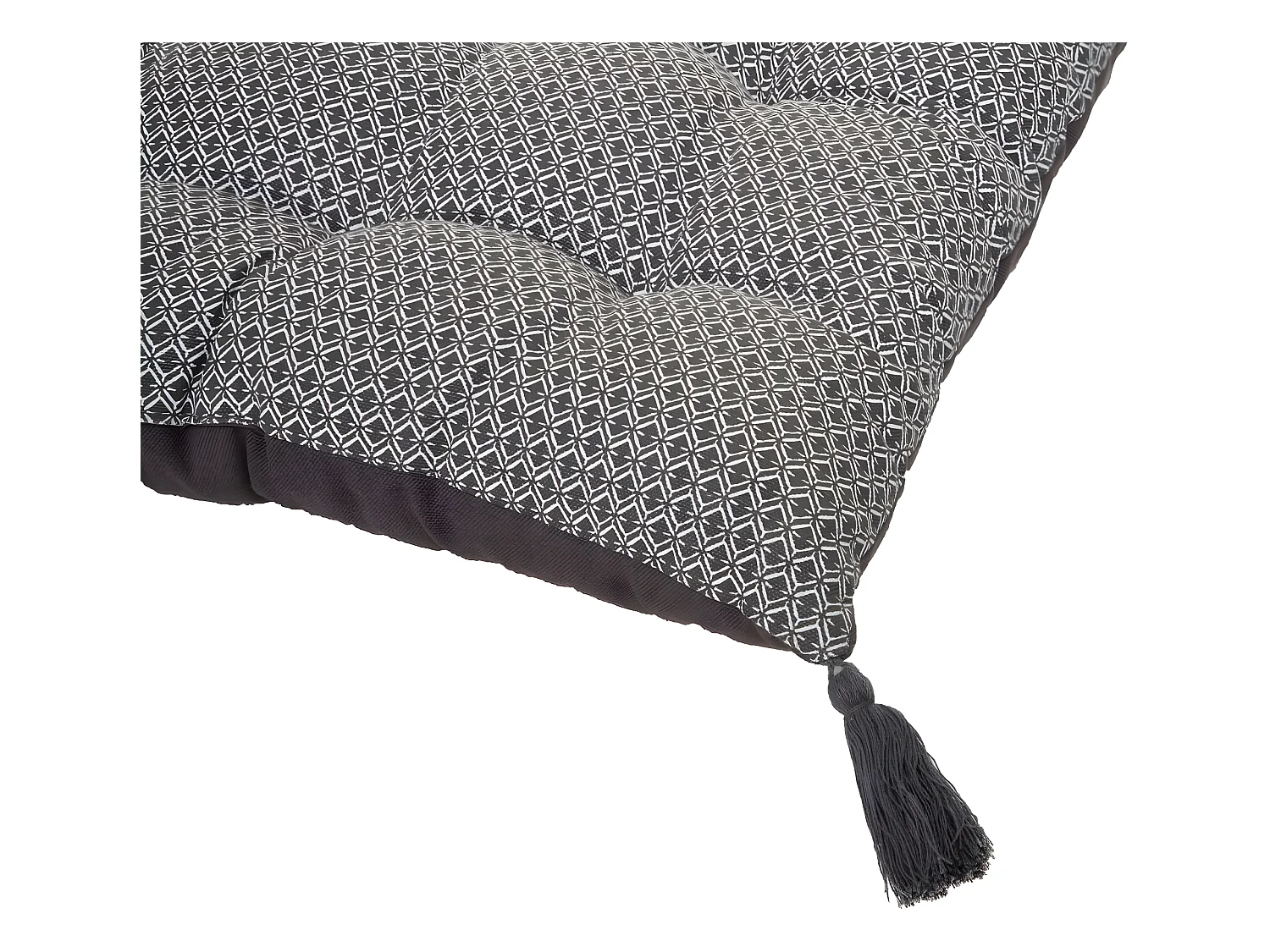 Matelas de Sol Gris avec Pompons 60 x 120 cm