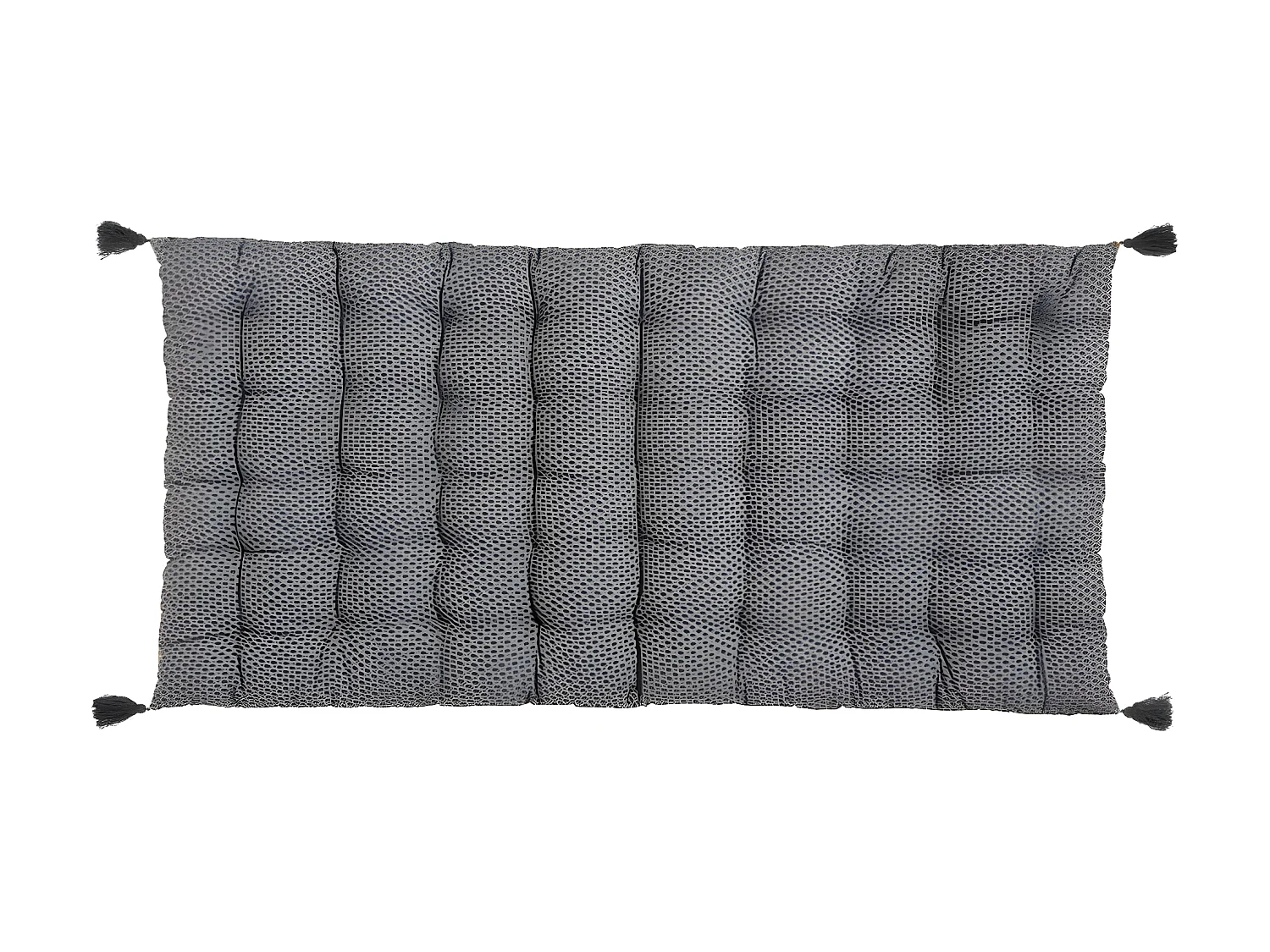 Matelas de Sol Gris avec Pompons 60 x 120 cm
