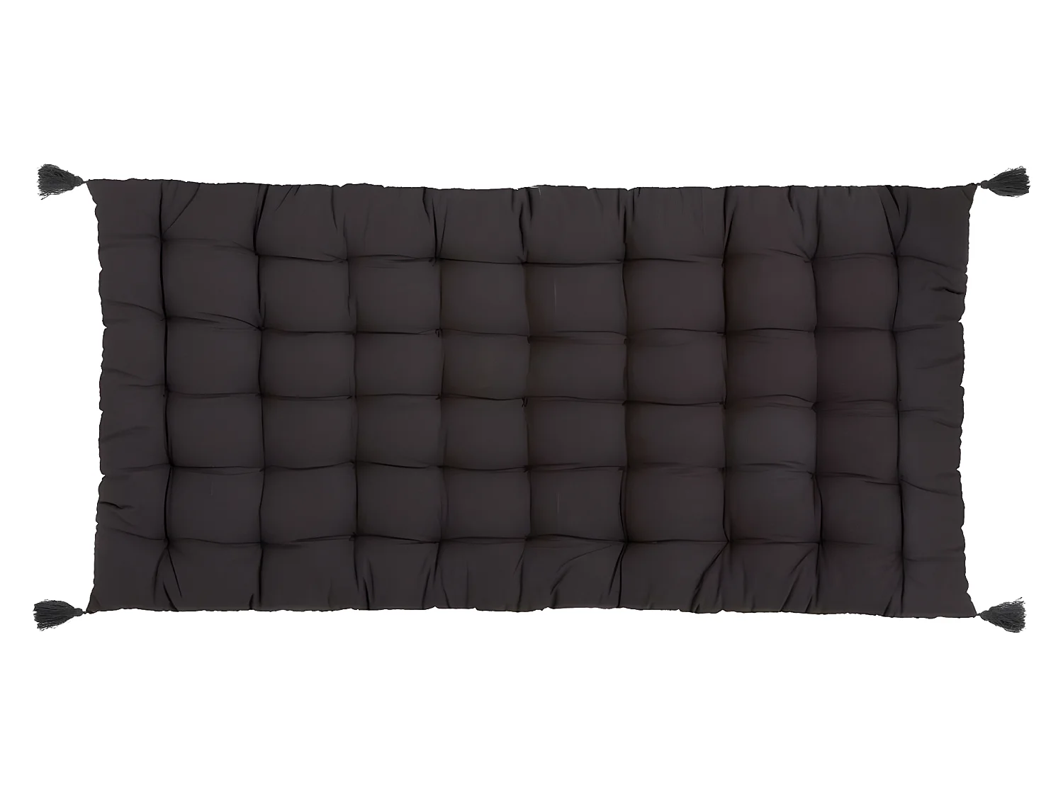 Matelas de Sol Gris avec Pompons 60 x 120 cm