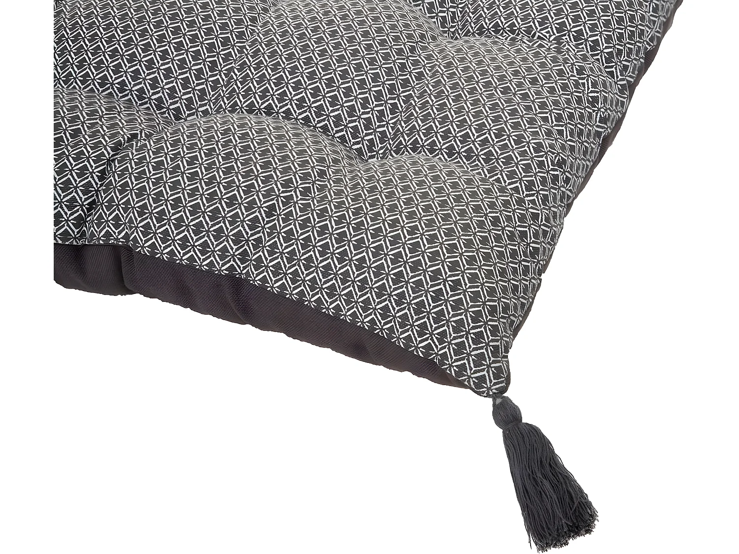 Matelas de Sol Gris avec Pompons 60 x 120 cm
