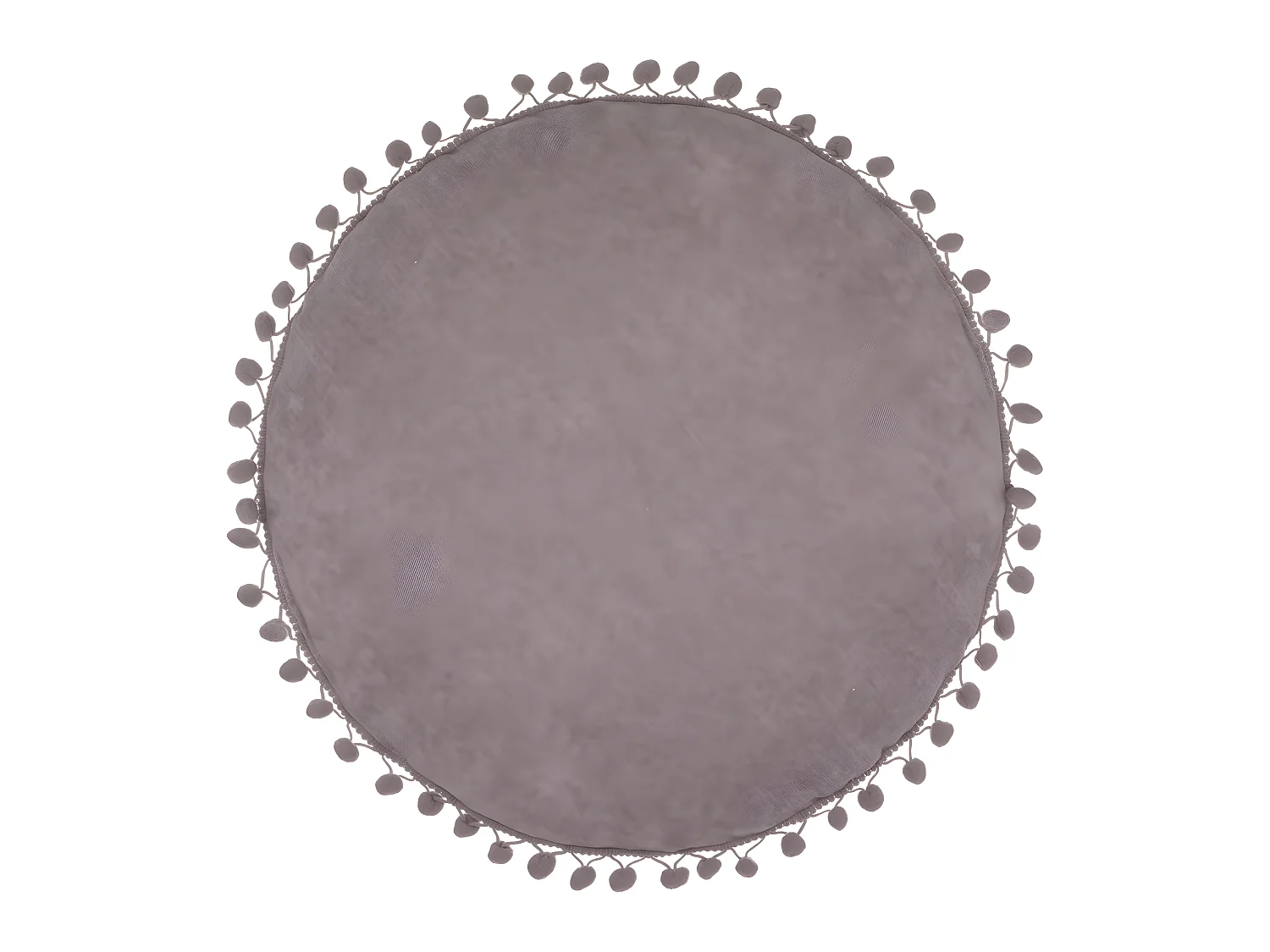 Coussin Rose à Pompons D 40 cm