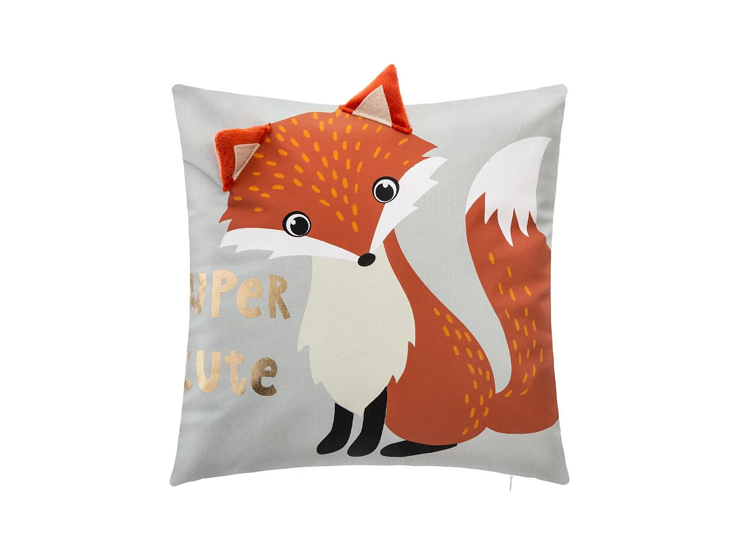 Coussin décoratif déhoussable Renard 40 x 40 cm