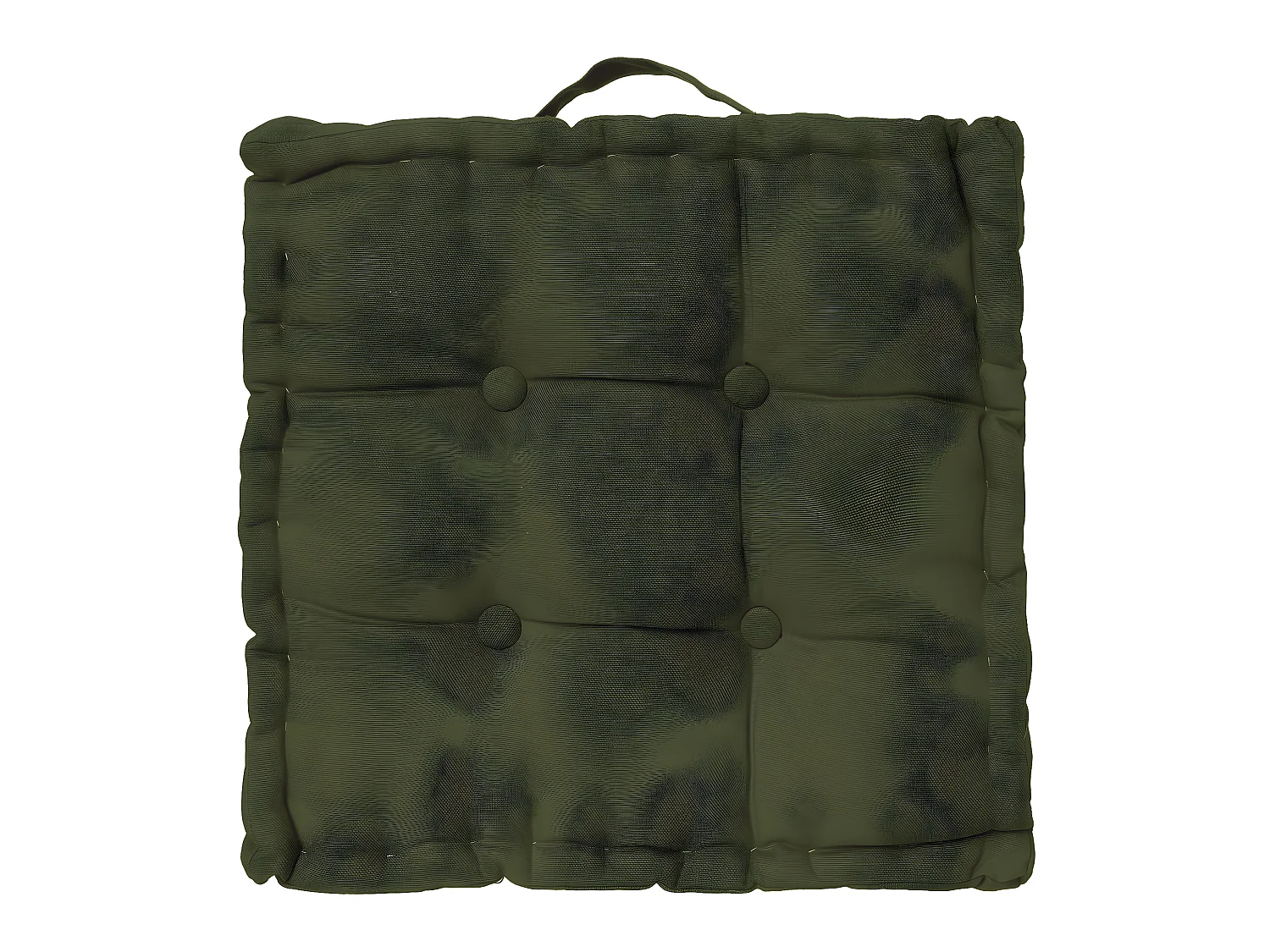 Coussin de Sol  en Coton Vert Kaki 40 x 40 cm