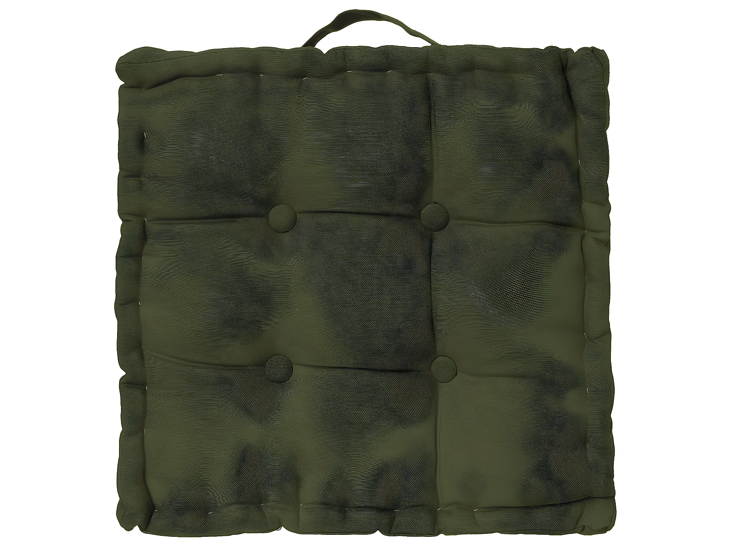 Coussin de Sol  en Coton Vert Kaki 40 x 40 cm