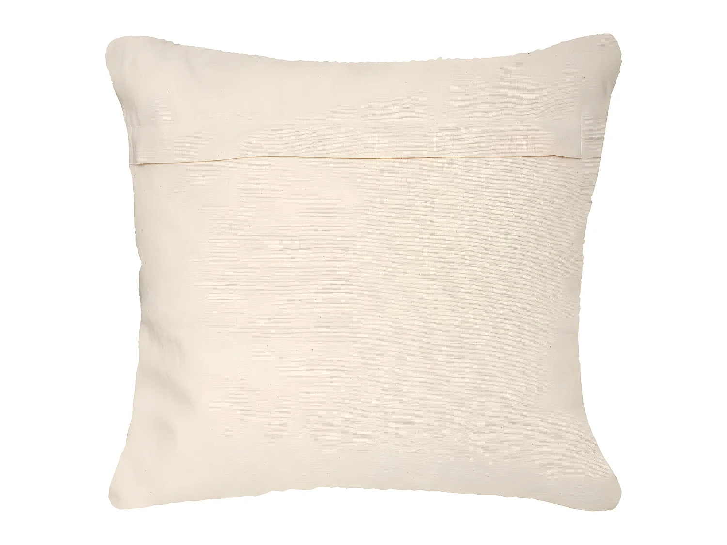 Coussin déhoussable en Coton motif en relief avec Pompons 45 x 45 cm