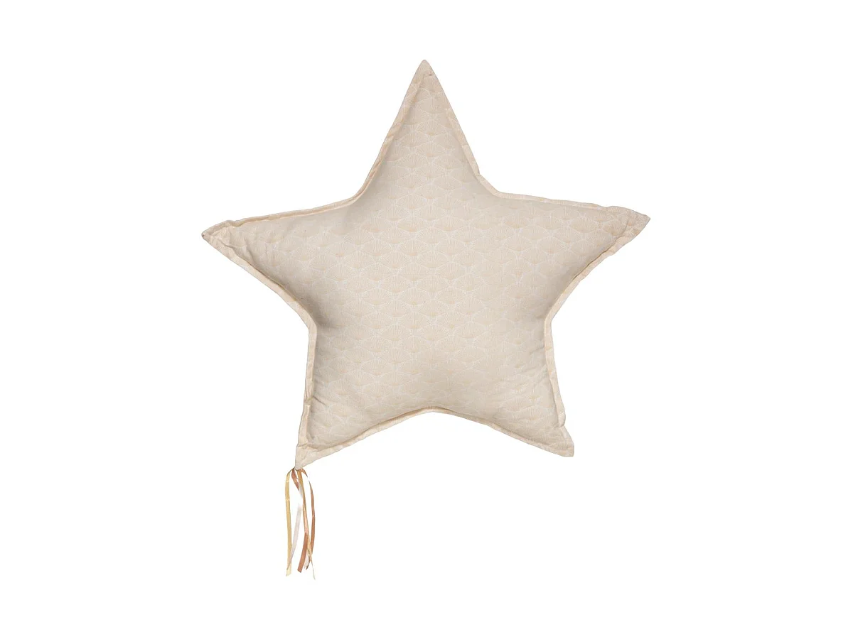 Coussin décoratif Étoile Filante avec broderie grand format 60 x 60 cm