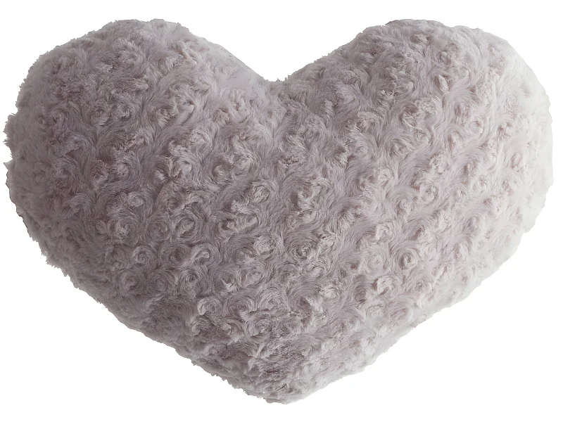 Coussin Coeur Bouclette Rose