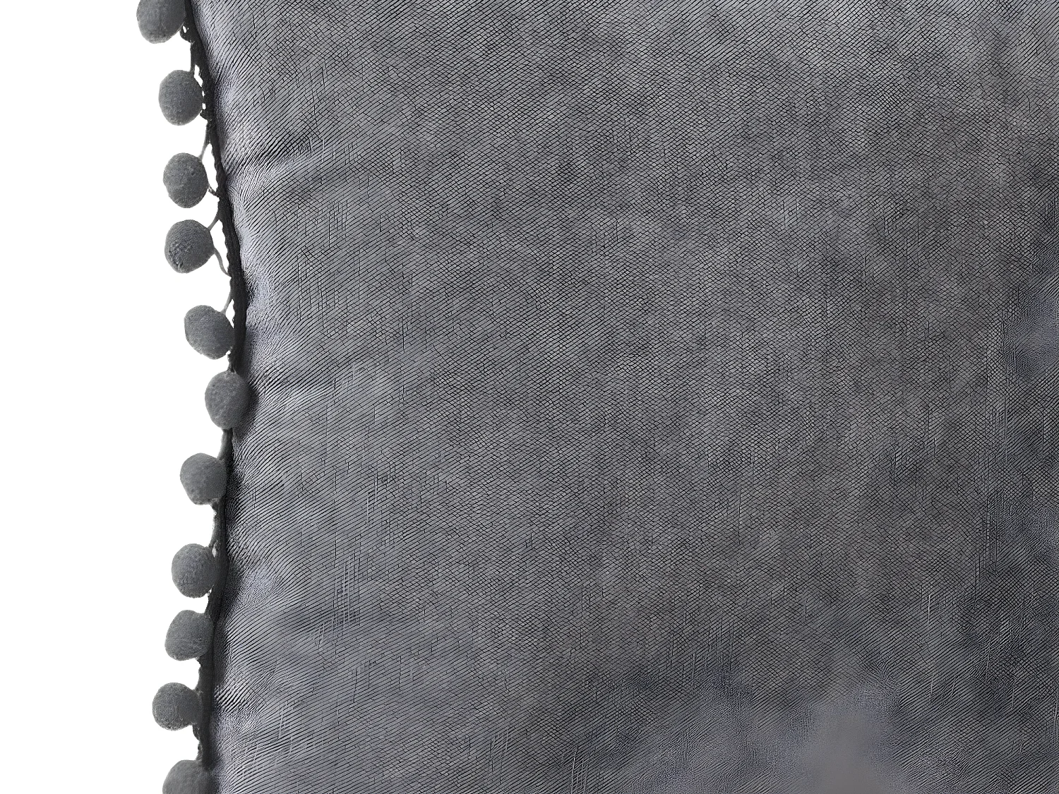 Coussin déhoussable avec Pompons Gris foncé 40 x 40 cm