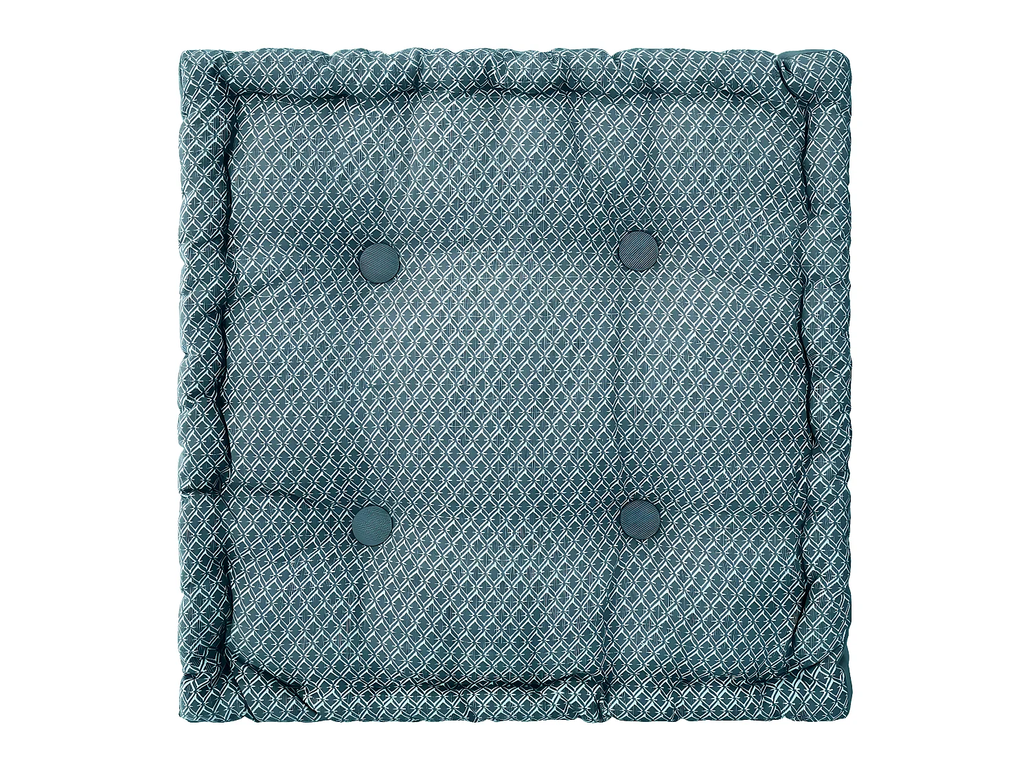 Coussin de sol en Coton Bleu  motif Otto 40 x 40 cm