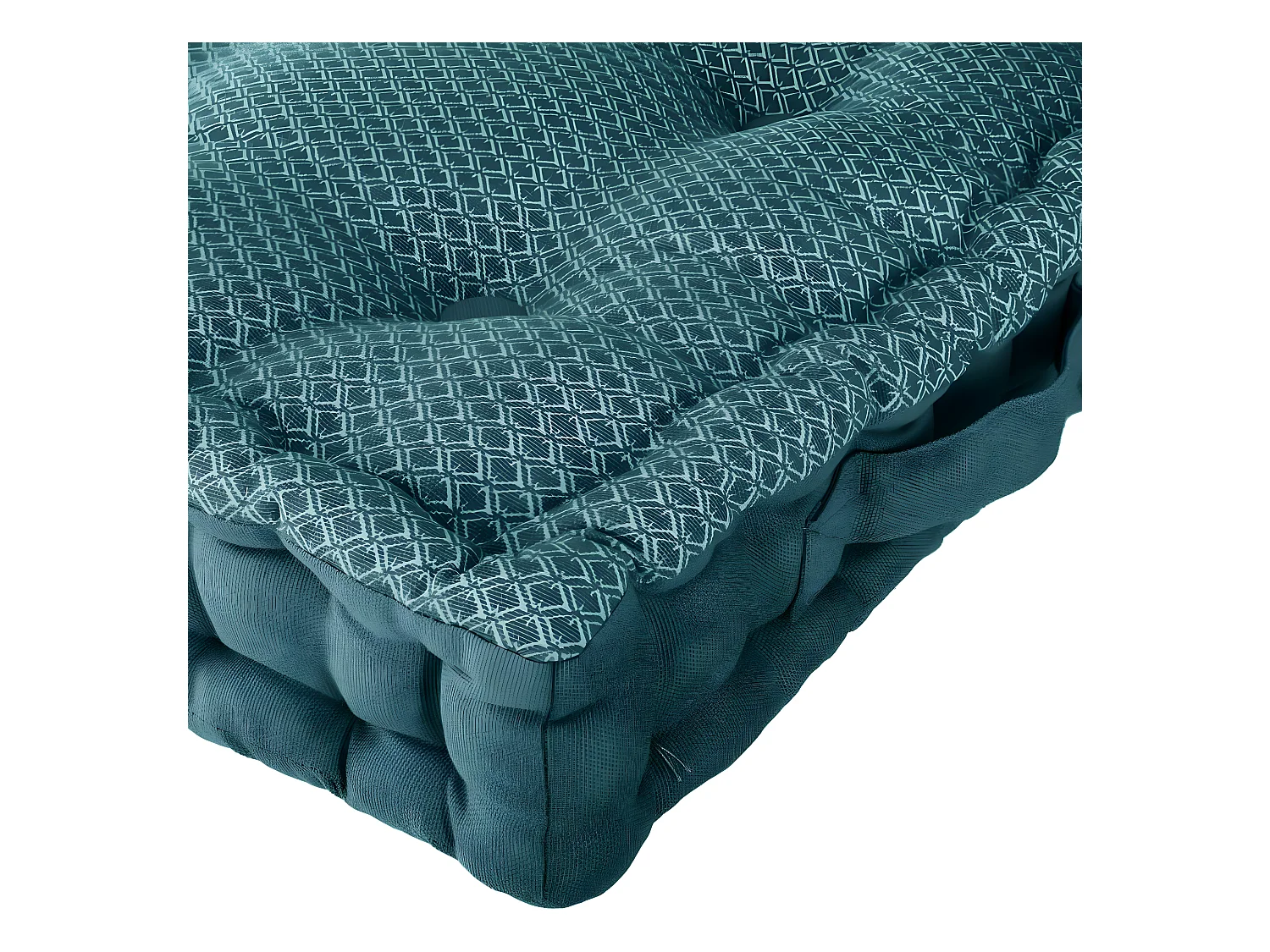 Coussin de sol en Coton Bleu  motif Otto 40 x 40 cm