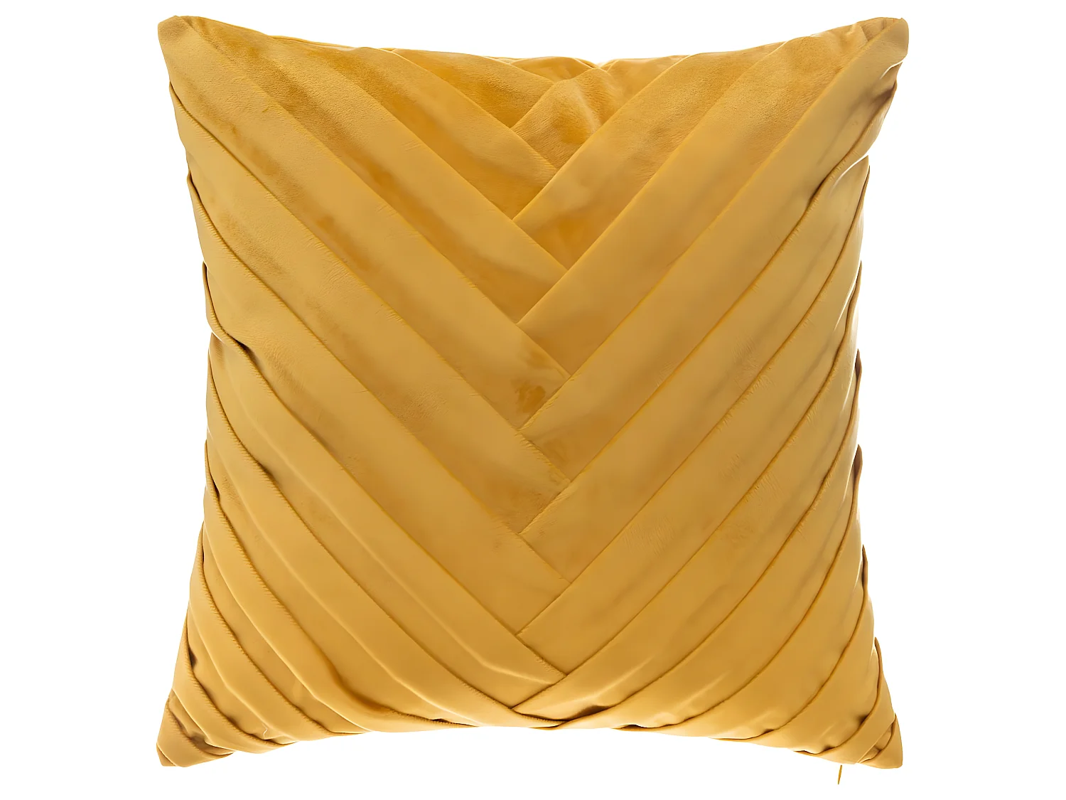 Coussin déhoussable Velours tressé Ocre 40 x 40 cm