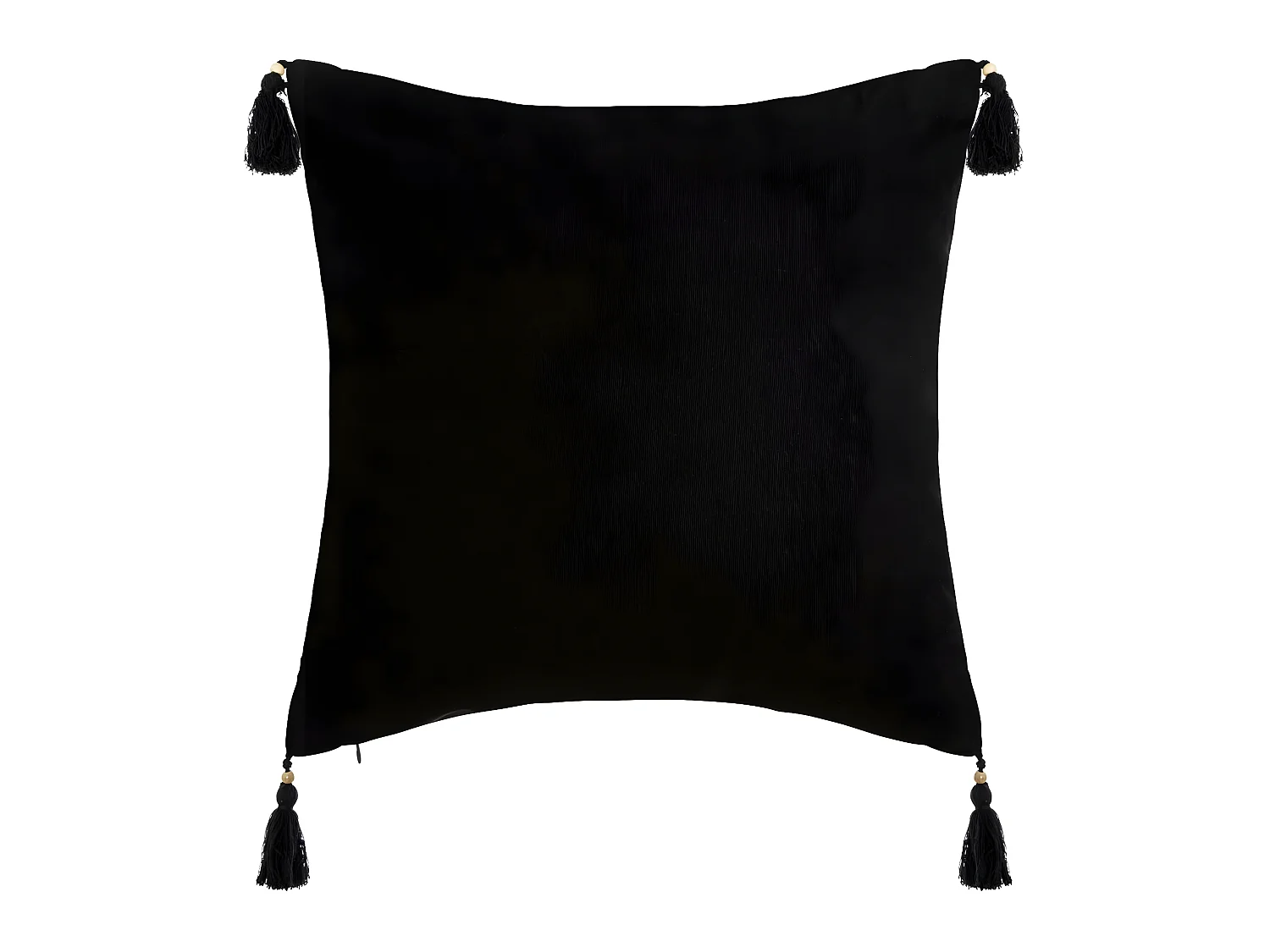 Housse de Coussin Tropiques et Pompons 40 x 40 cm