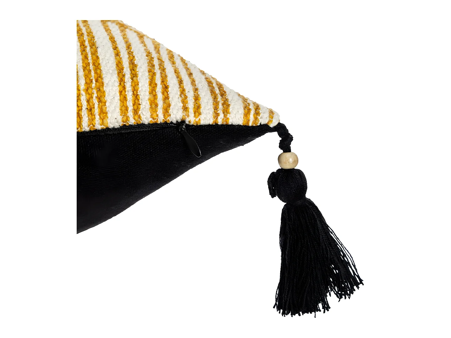 Housse de Coussin Tropiques et Pompons 40 x 40 cm