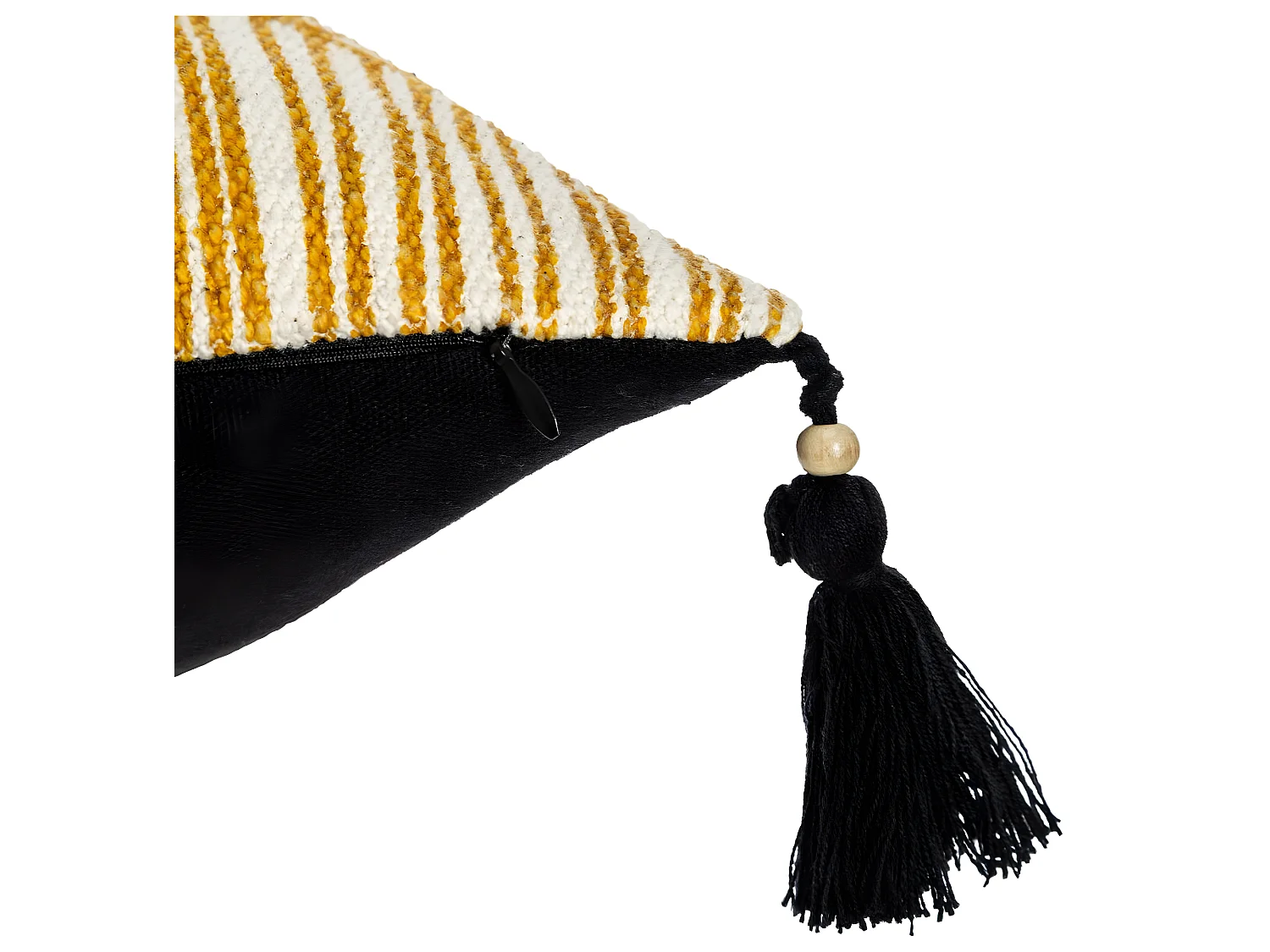 Housse de Coussin Tropiques et Pompons 40 x 40 cm