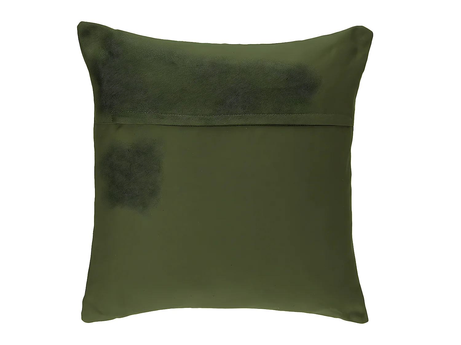 Coussin déhoussable en Coton Vert Kaki 38 x 38 cm