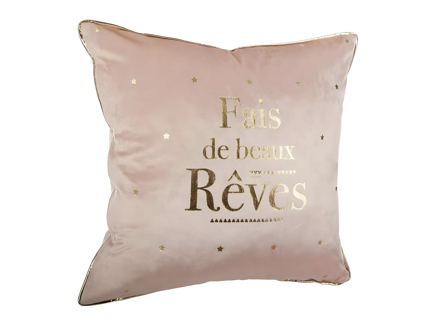 Coussin décoratif déhoussable Rêves dorés 40 x 40 cm