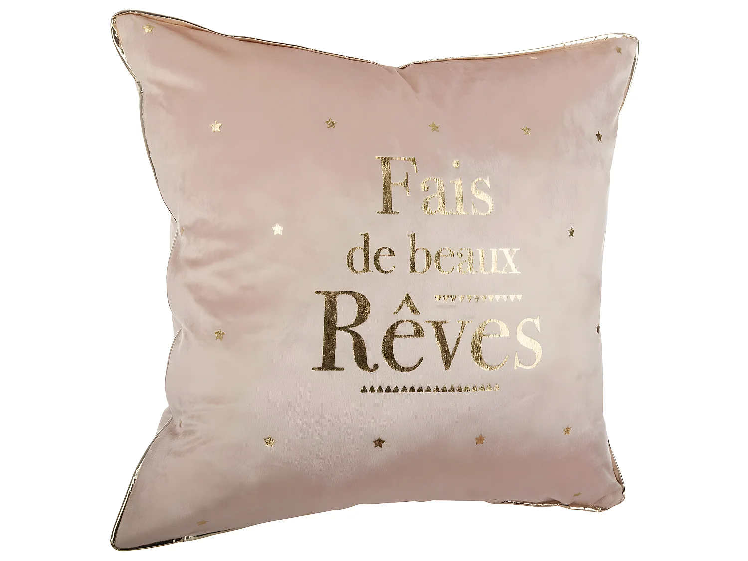 Coussin décoratif déhoussable Rêves dorés 40 x 40 cm