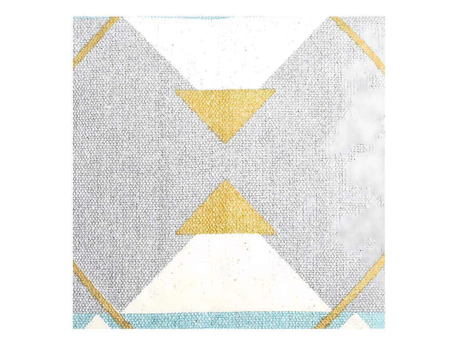 Housse de Coussin géométrique Or  40 x 40 cm