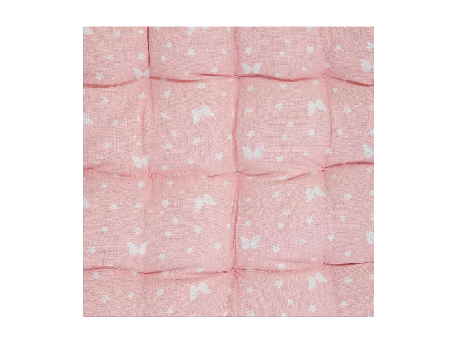 Almofada de chão em algodão rosa 6x120x60 cm