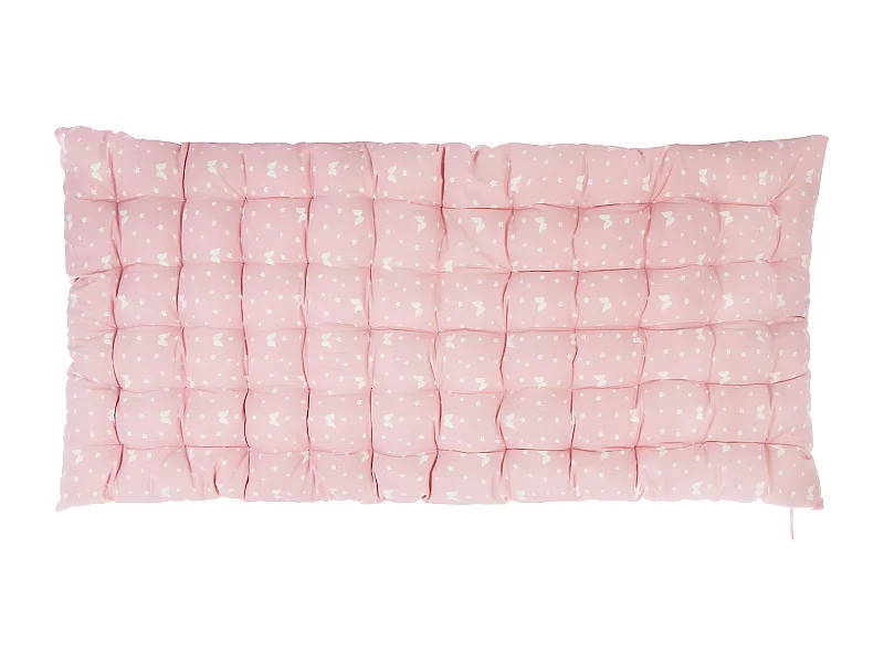 Almofada de chão em algodão rosa 6x120x60 cm