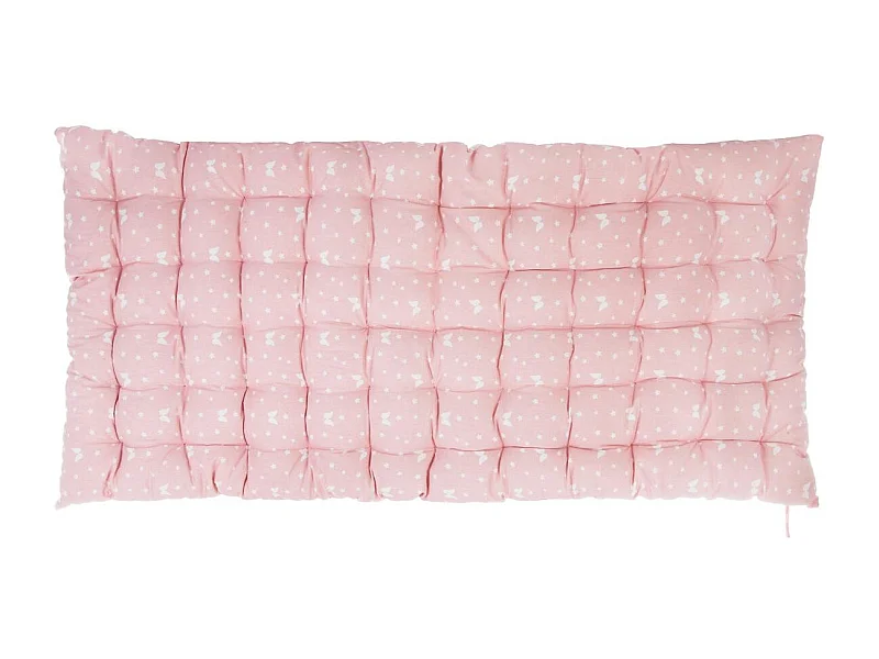 Almofada de chão em algodão rosa 6x120x60 cm