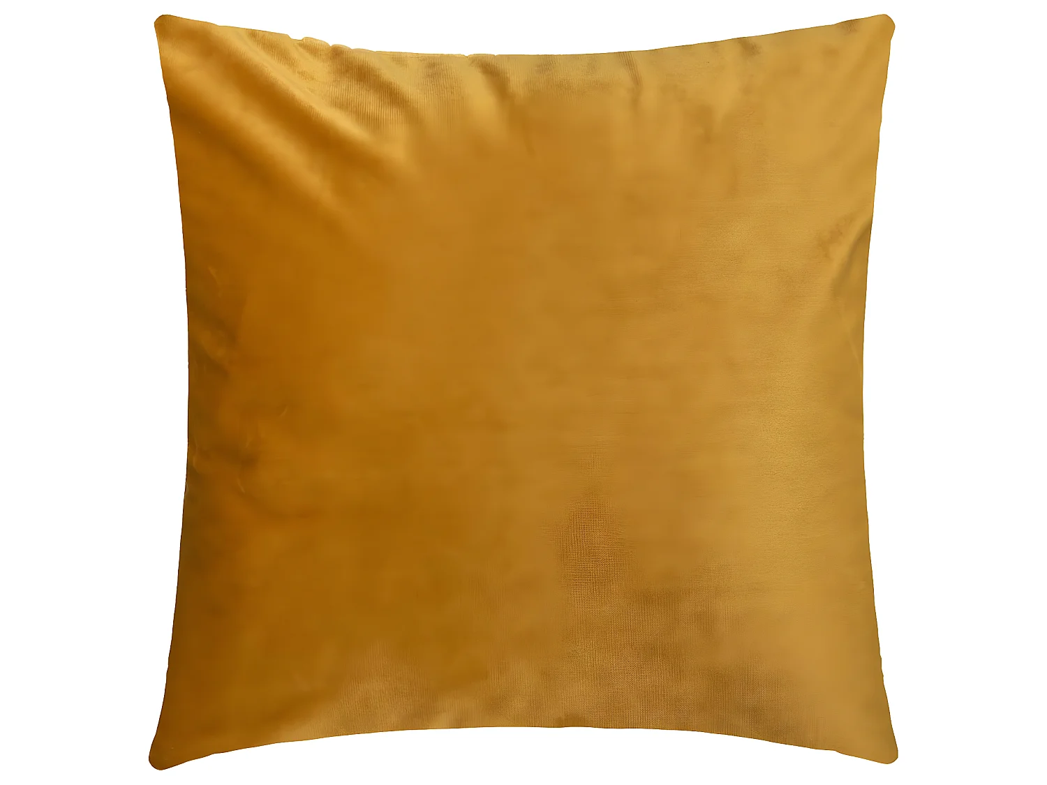 Coussin déhoussable en Velours Ocre 40 x 40 cm