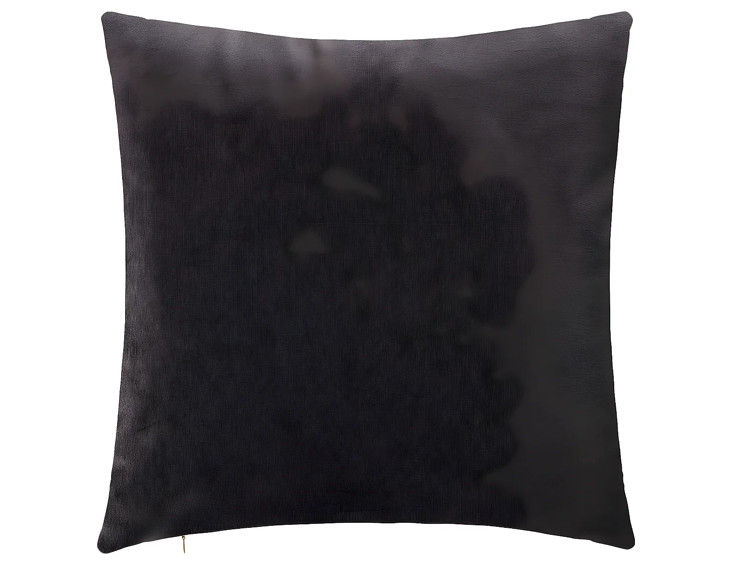 Coussin déhoussable en Velours Gris motif en relief 45 x 45 cm