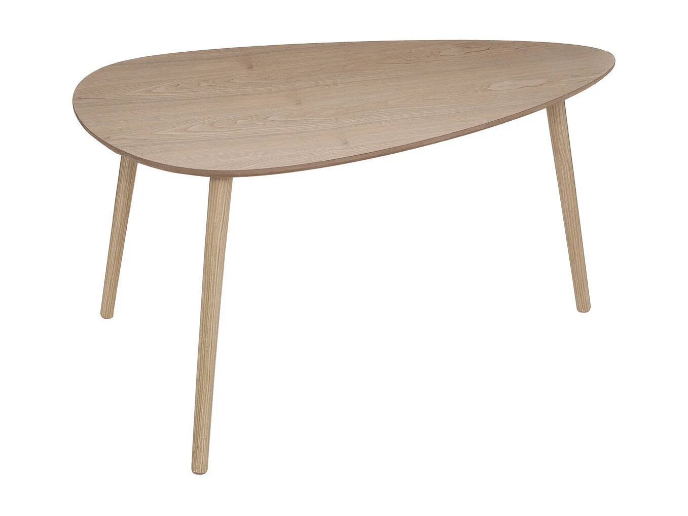 Lot de 2 Tables à café gigogne en bois clair et pieds bois naturel