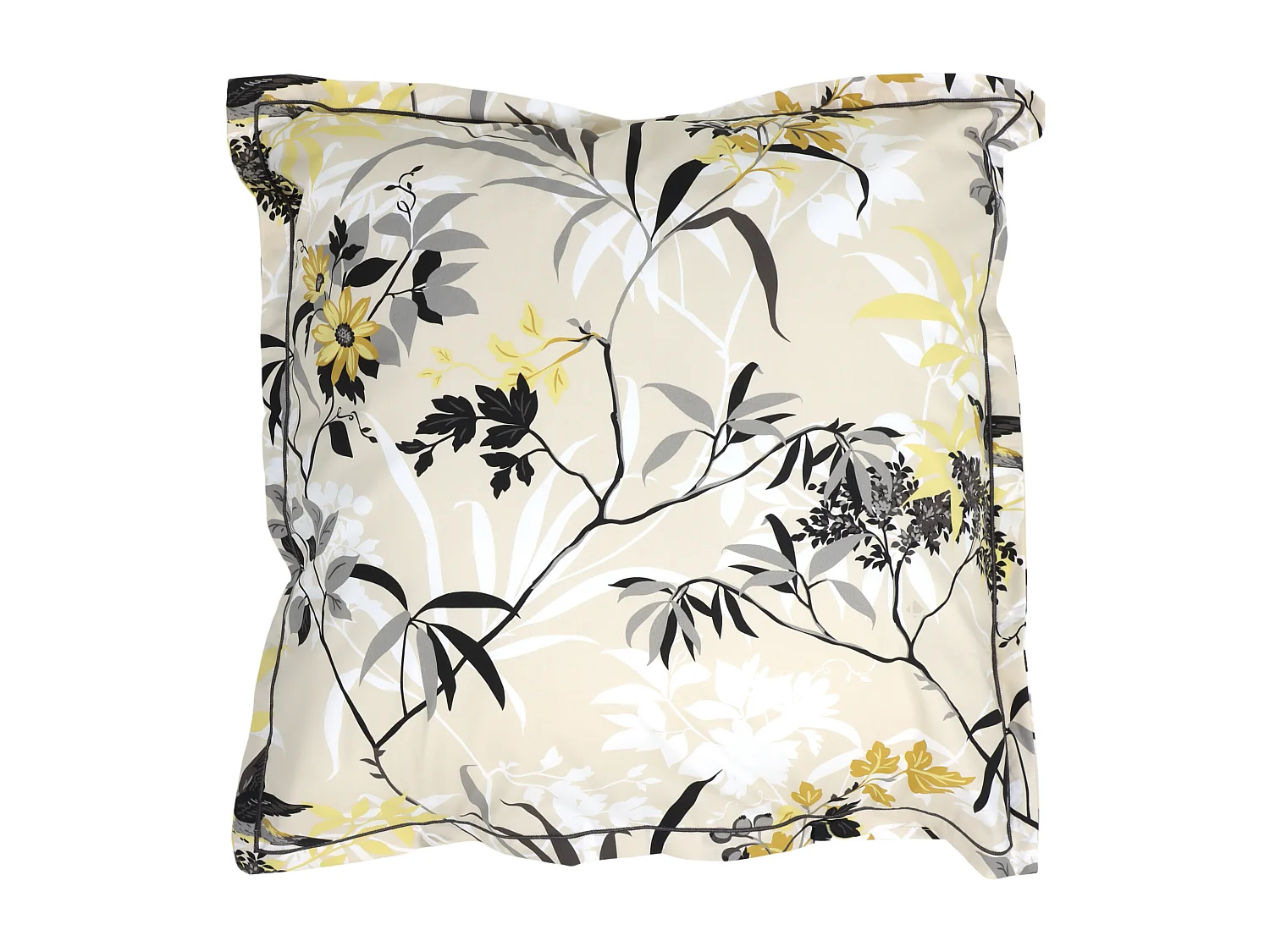 Parure de lit 140x200 cm percale coton ASIA Beige 2 pièces