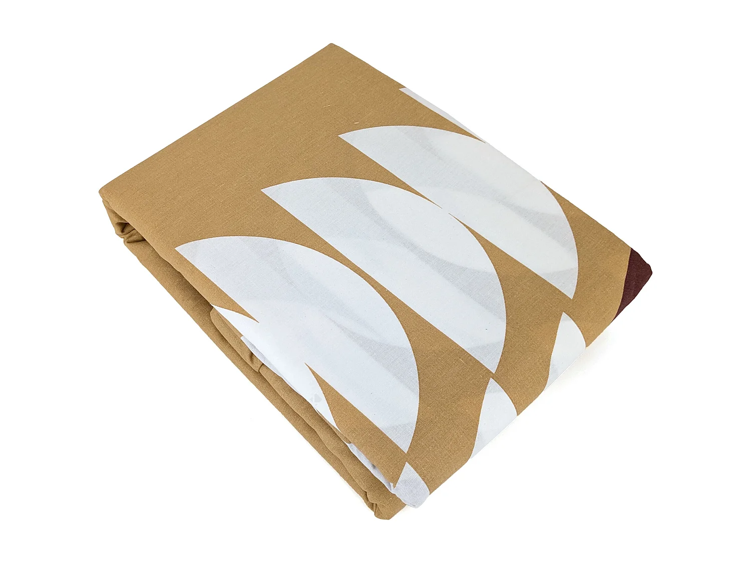 Parure de lit 260x240 cm coton BCI adouci AUBE Marron 3 pièces