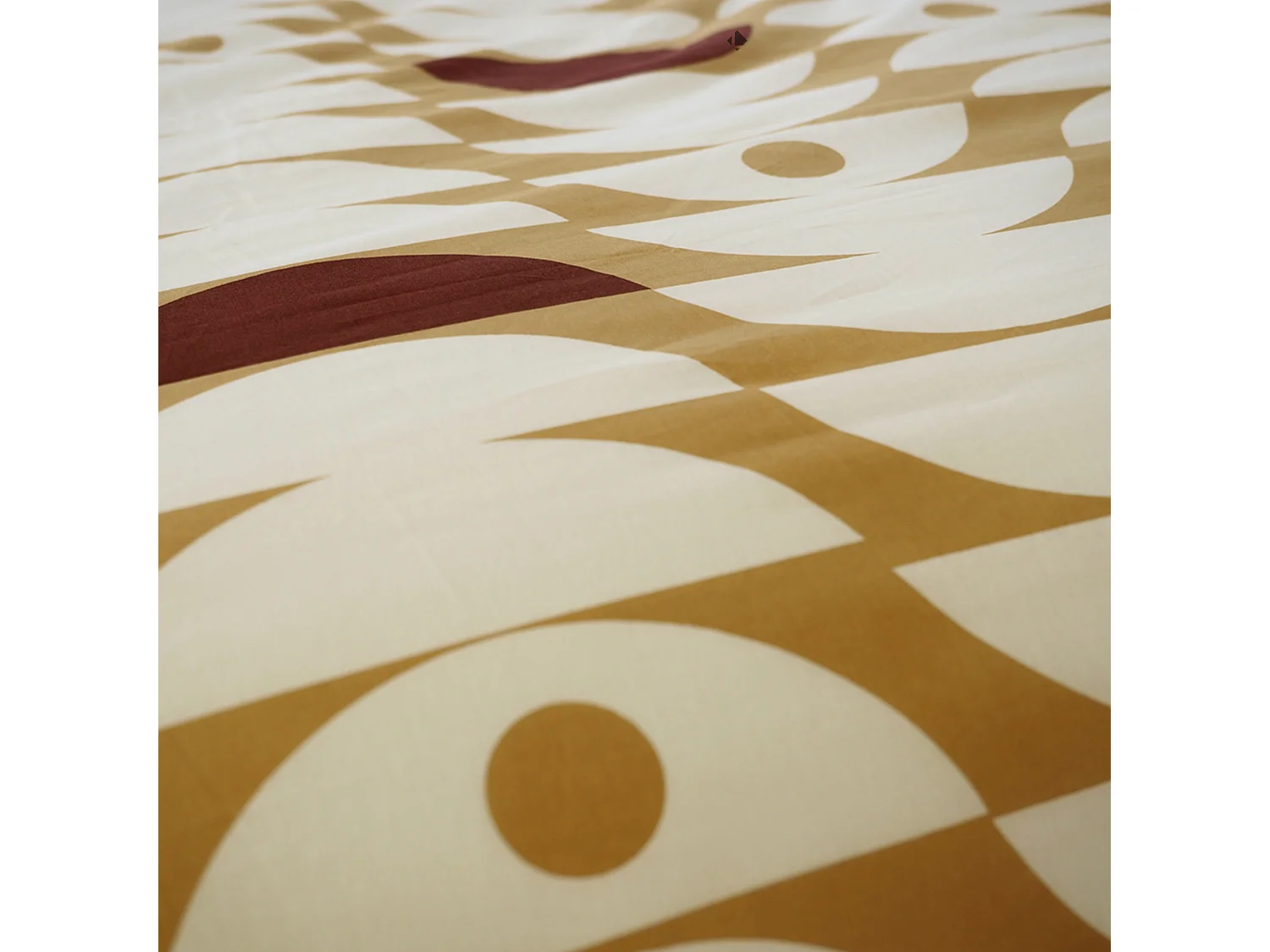 Parure de lit 260x240 cm coton BCI adouci AUBE Marron 3 pièces