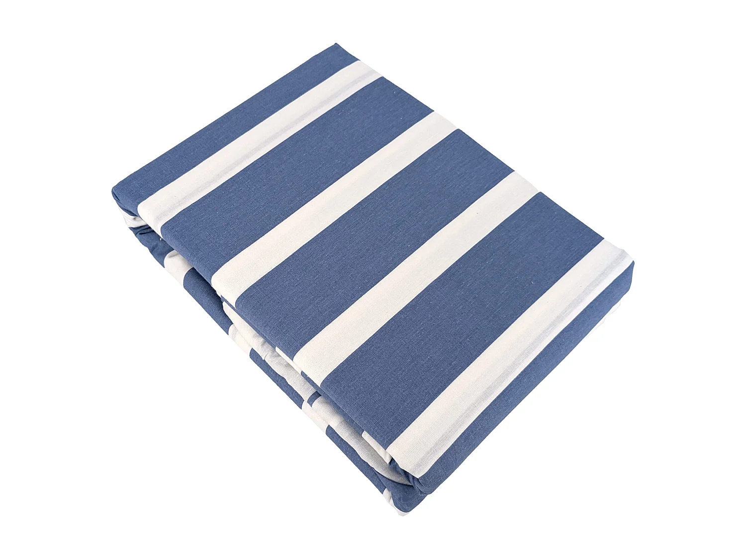 Parure de lit 260x240 cm coton BCI adouci STRIPES Bleu 3 pièces