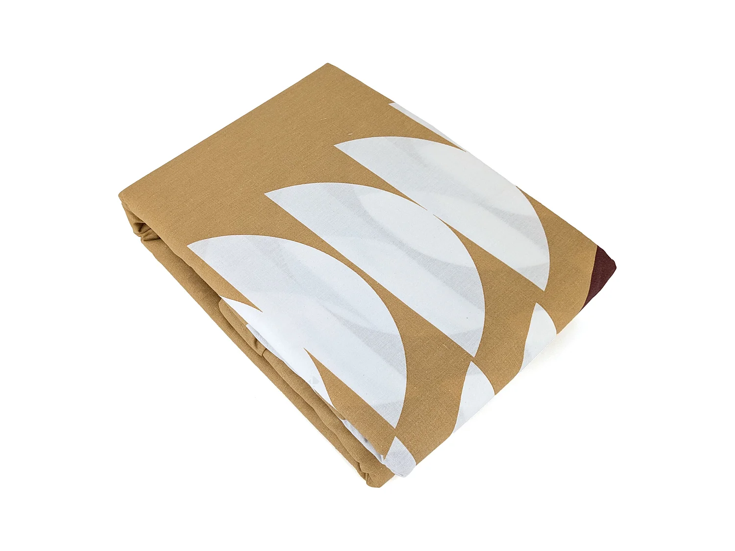 Parure de lit 240x220 cm coton BCI adouci AUBE Marron 3 pièces