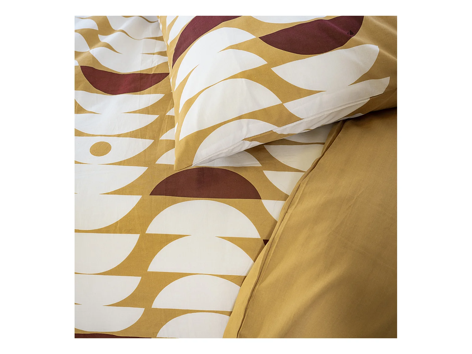 Parure de lit 240x220 cm coton BCI adouci AUBE Marron 3 pièces