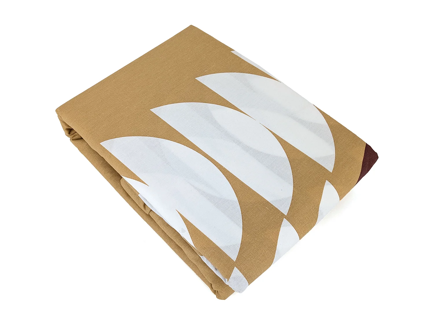 Parure de lit 240x220 cm coton BCI adouci AUBE Marron 3 pièces