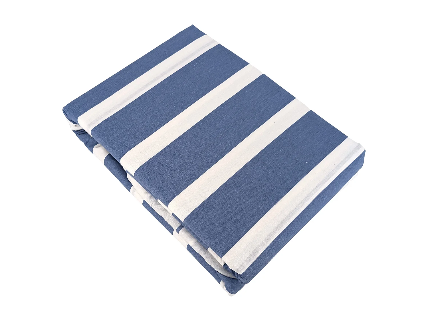 Parure de lit 240x220 cm coton BCI adouci STRIPES Bleu 3 pièces