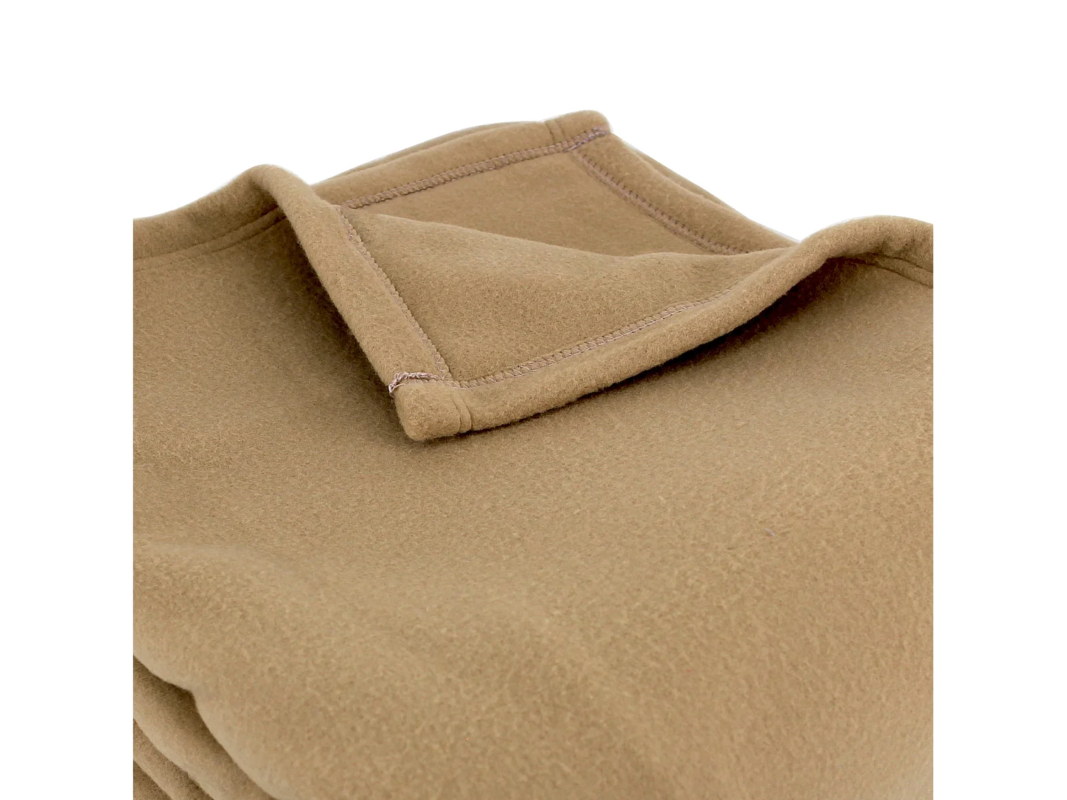 Couverture polaire 180x220 cm 100% Polyester 350 g/m2 TEDDY Marron Sable
