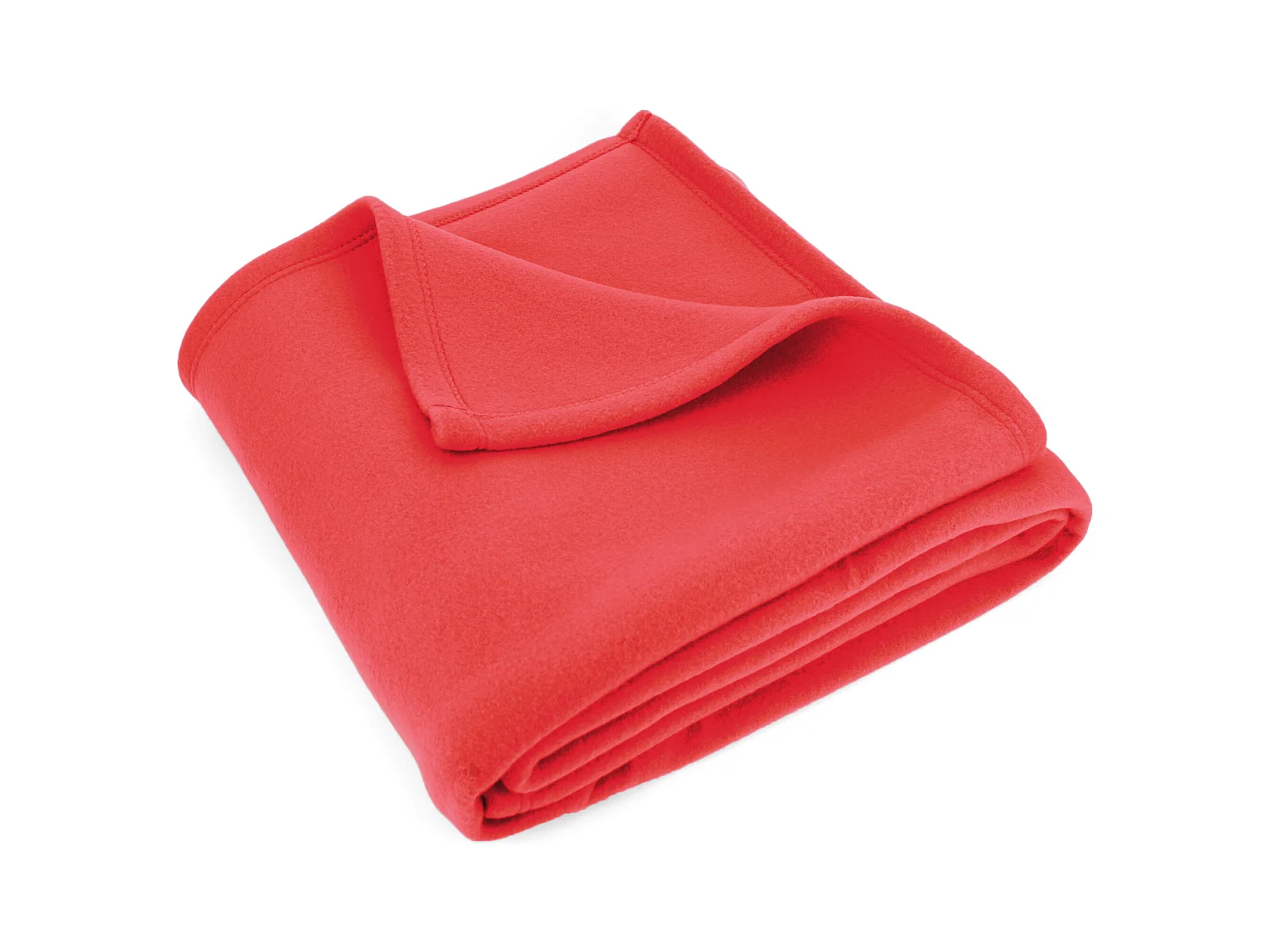 Couverture polaire 180x220 cm Isba Fraise 100% Polyester 320 g/m2 traité non-feu